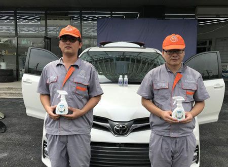 豐田車(chē)內(nèi)荃芬除甲醛施工案例