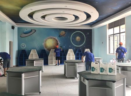 武漢市星光小學(xué)除甲醛施工